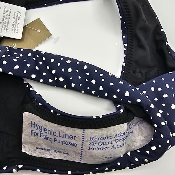 J. Crew Womans size XS Hipster Bikini Swimsuit Bottom Navy/White Polka Dot NEW - Picture 5 of 8